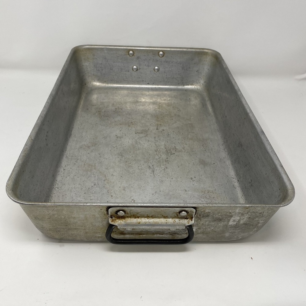 Vtg National Sanitation Foundation NSF Commercial Aluminum Cookware 18x12x3.5" - Picture 6 of 9
